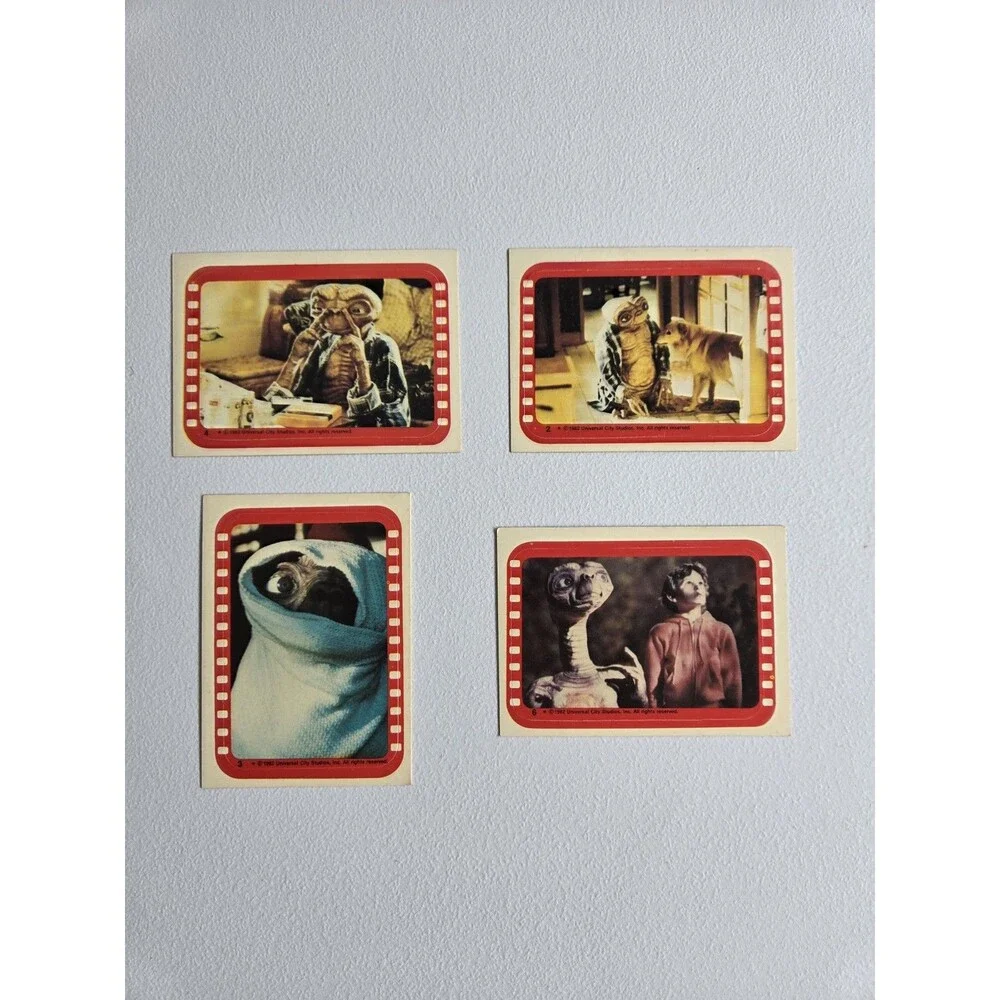 1982 Topps E.T. The Extra-Terrestrial Movie Cards Lot Of 24 Cards Plus Stickers